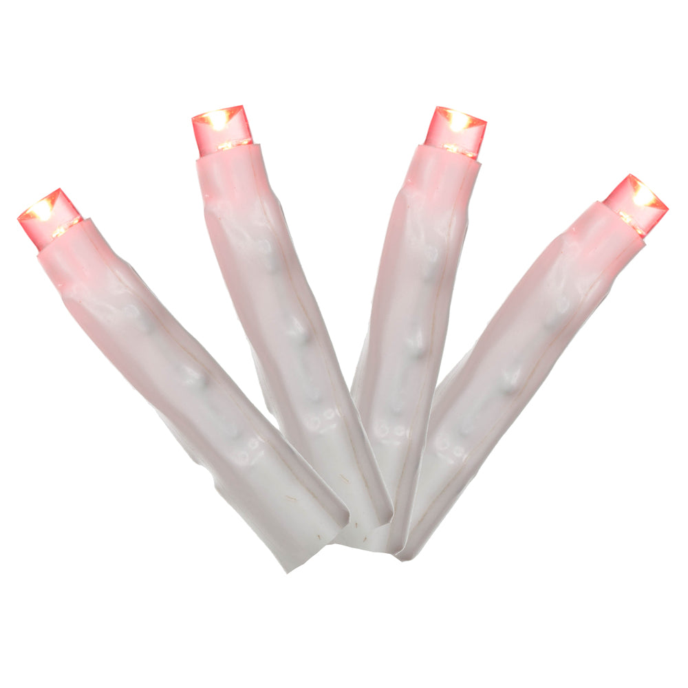 Vickerman 144 Pink LED Cluster Light Set 24' Christmas Light Set White Wire