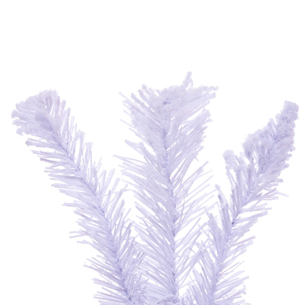Vickerman 24" Flocked White Wreath with 152 PVC Tips Unlit