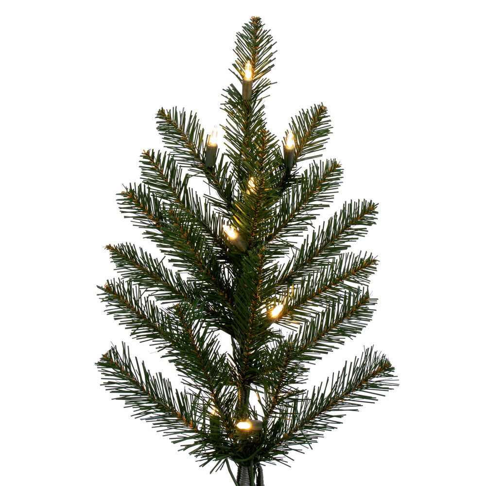 Vickerman 7.5' x 59" Bavarian Pine Artificial Pre-Lit Christmas Tree Warm White Lights.