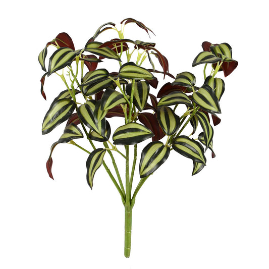 Vickerman 12.5" Artificial Green Spiderwort Bush Set of 3