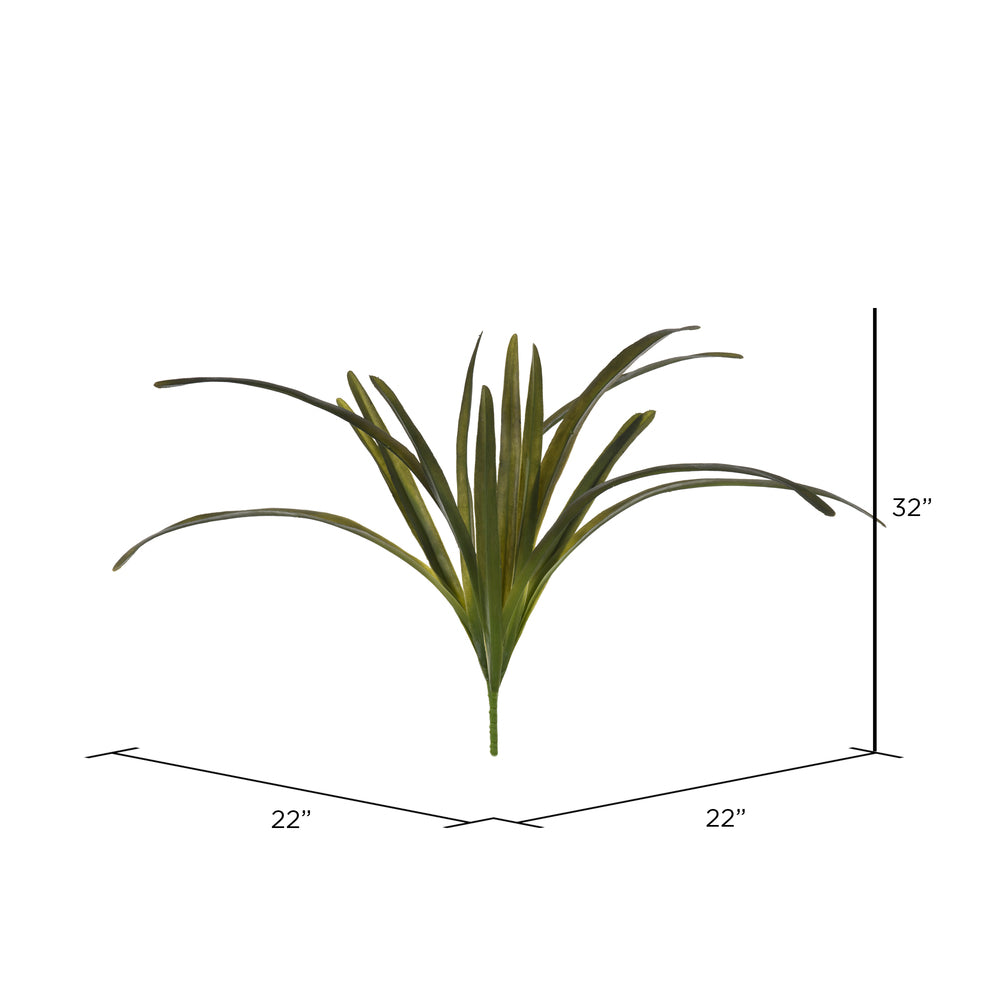 Vickerman 32" Artificial Green Orchid Leaves Bush.