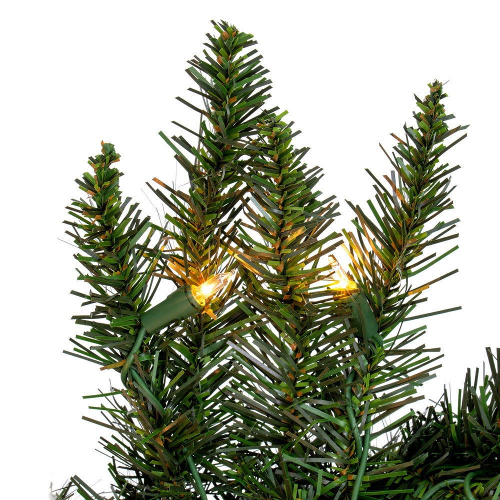 Vickerman 9' Camdon Fir Artificial Christmas Garland Clear Dura-lit Incandescent Mini Lights