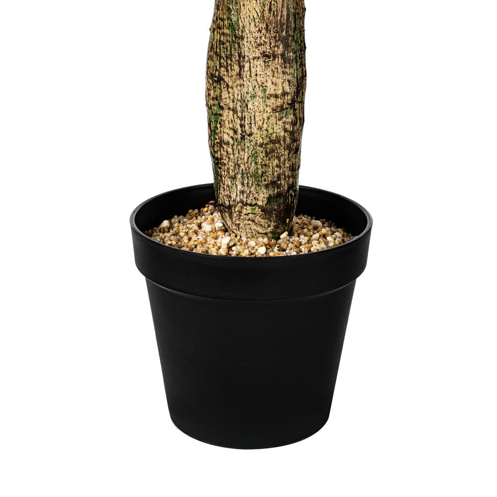 Vickerman 80" Artificial Green Cactus Black Plastic Planters Pot.