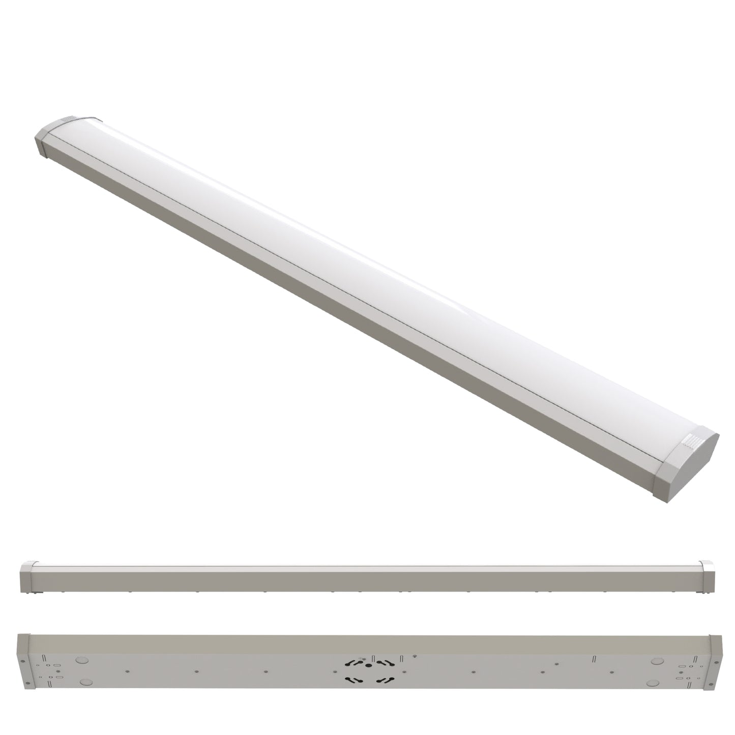 Bulbrite 773503 4 ft. Integrated 5 Color Selectable LED Dimmable Wraparound Light (120-277v), 5300 Lumens, White
