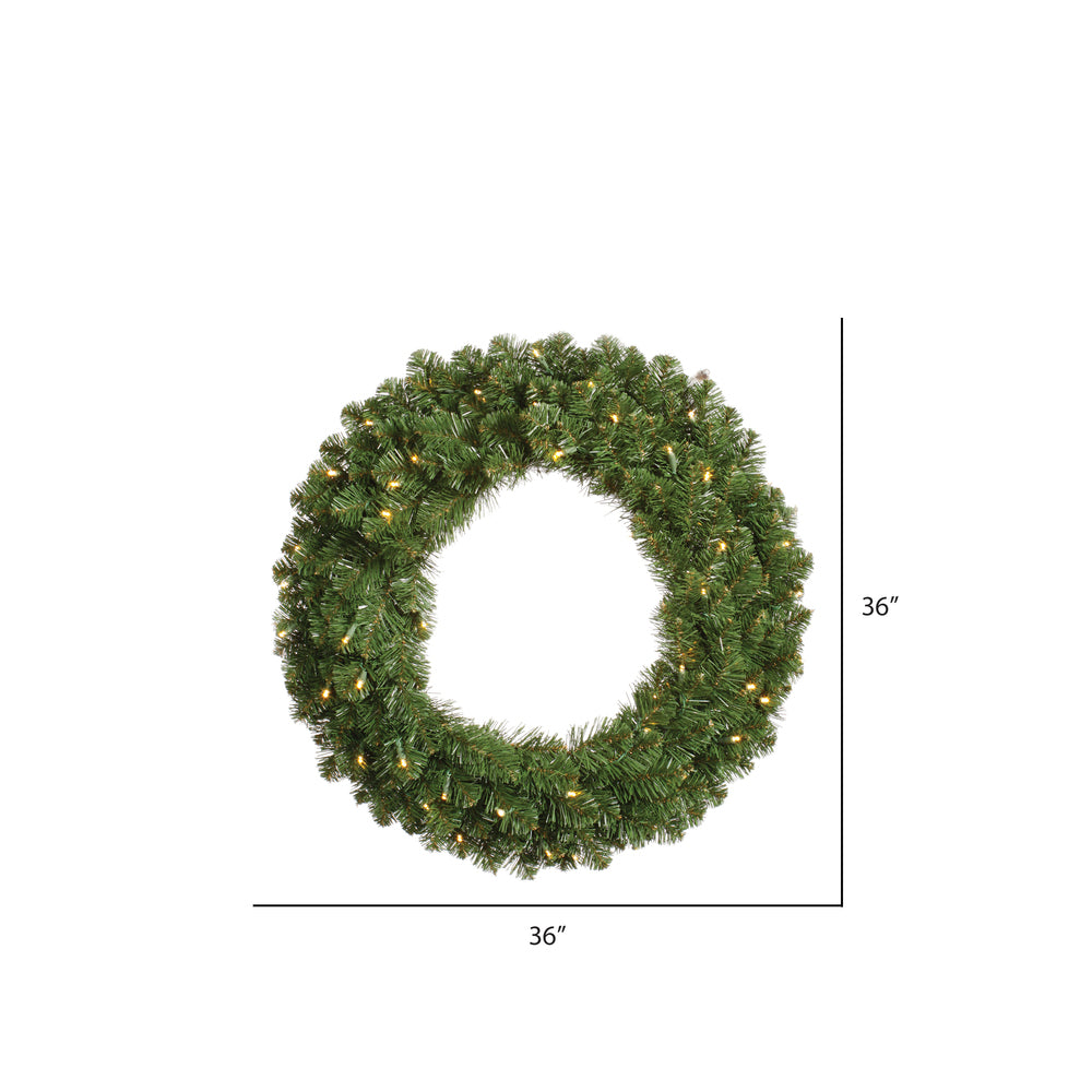 Vickerman 36" Grand Teton Artificial Christmas Wreath Warm White Wide Angle LED Lights