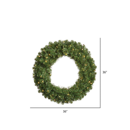 Vickerman 36" Grand Teton Artificial Christmas Wreath Warm White Wide Angle LED Lights