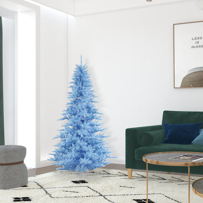 Vickerman 6.5' x 46" Sky Blue Fir Artificial Christmas Tree with Blue Dura-lit LED Lights