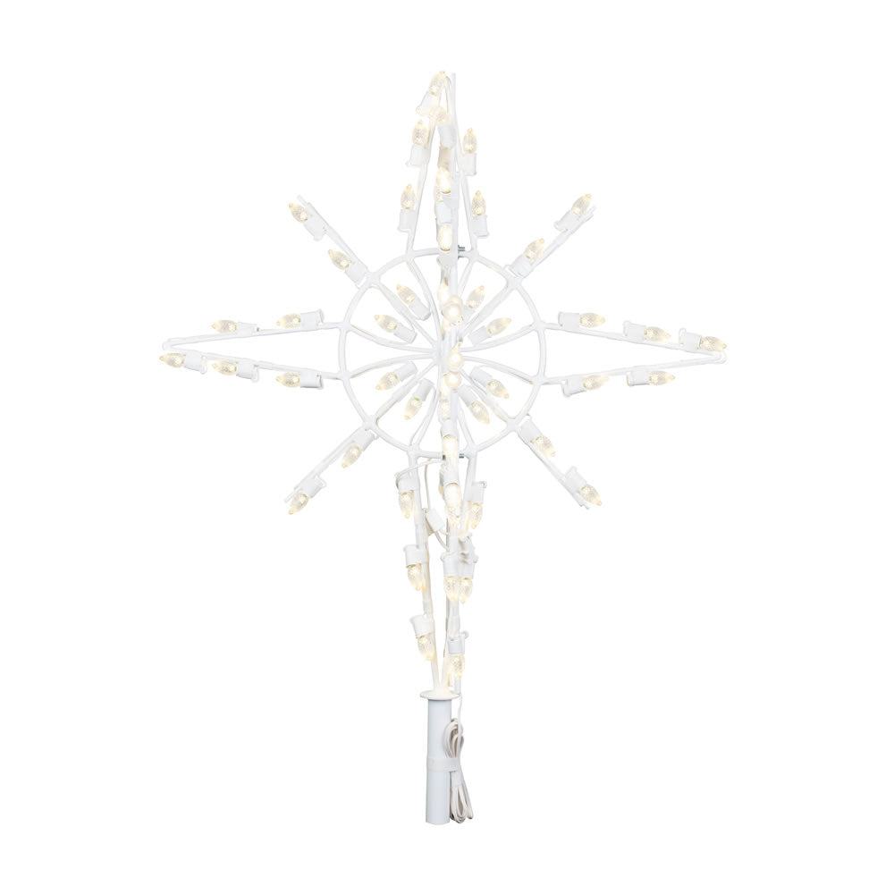 Vickerman 4' Giant LED Bethlehem Tree Top Star Featuring 112 Warm White LED Lights.