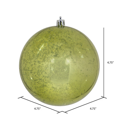 Vickerman 4.75" Lime Mercury Ball Ornament 4 per Bag.