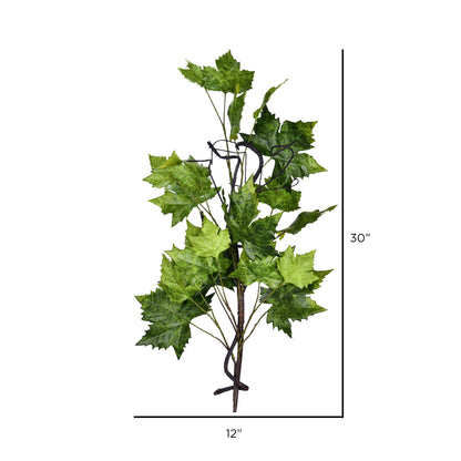 Vickerman 30" Artificial Green Plantanus Leaf Swag.