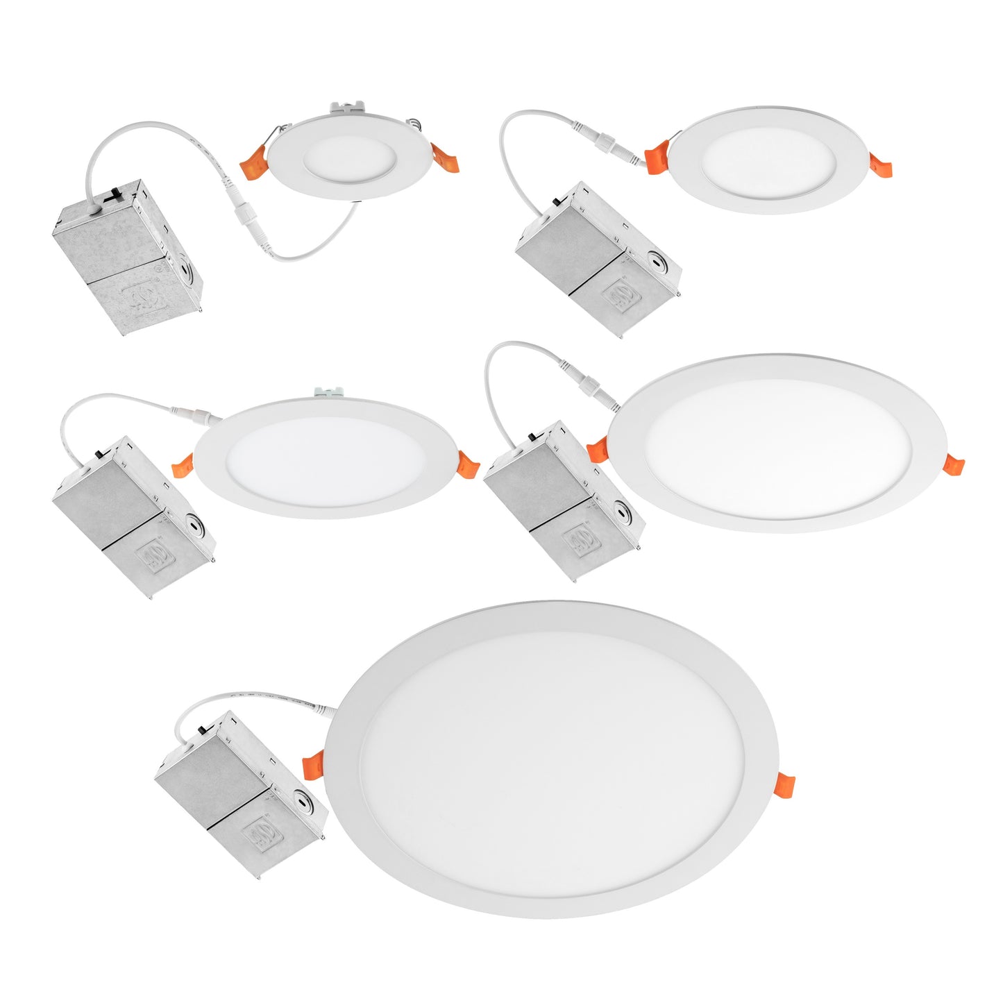 ASD Lighting LED Round Recessed Mini Panel 6" 15W 120V Dimmable CCT Selectable 2700/3000/3500/4000/5000K Oil Rubbed Bronze UL Energy Star 6pack