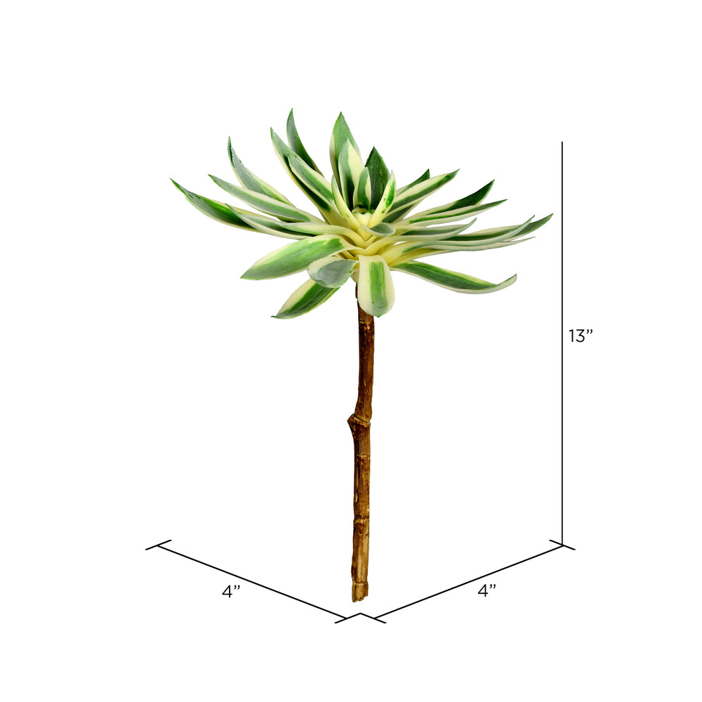 Vickerman 13" Artificial Green Succulent Spray. Includes 2 sprays per pack.