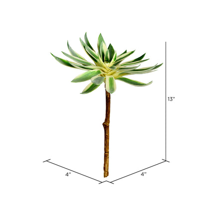 Vickerman 13" Artificial Green Succulent Spray. Includes 2 sprays per pack.
