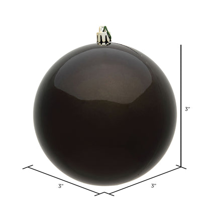 Vickerman 3" Gunmetal Shiny Ball Ornament 32 per Box