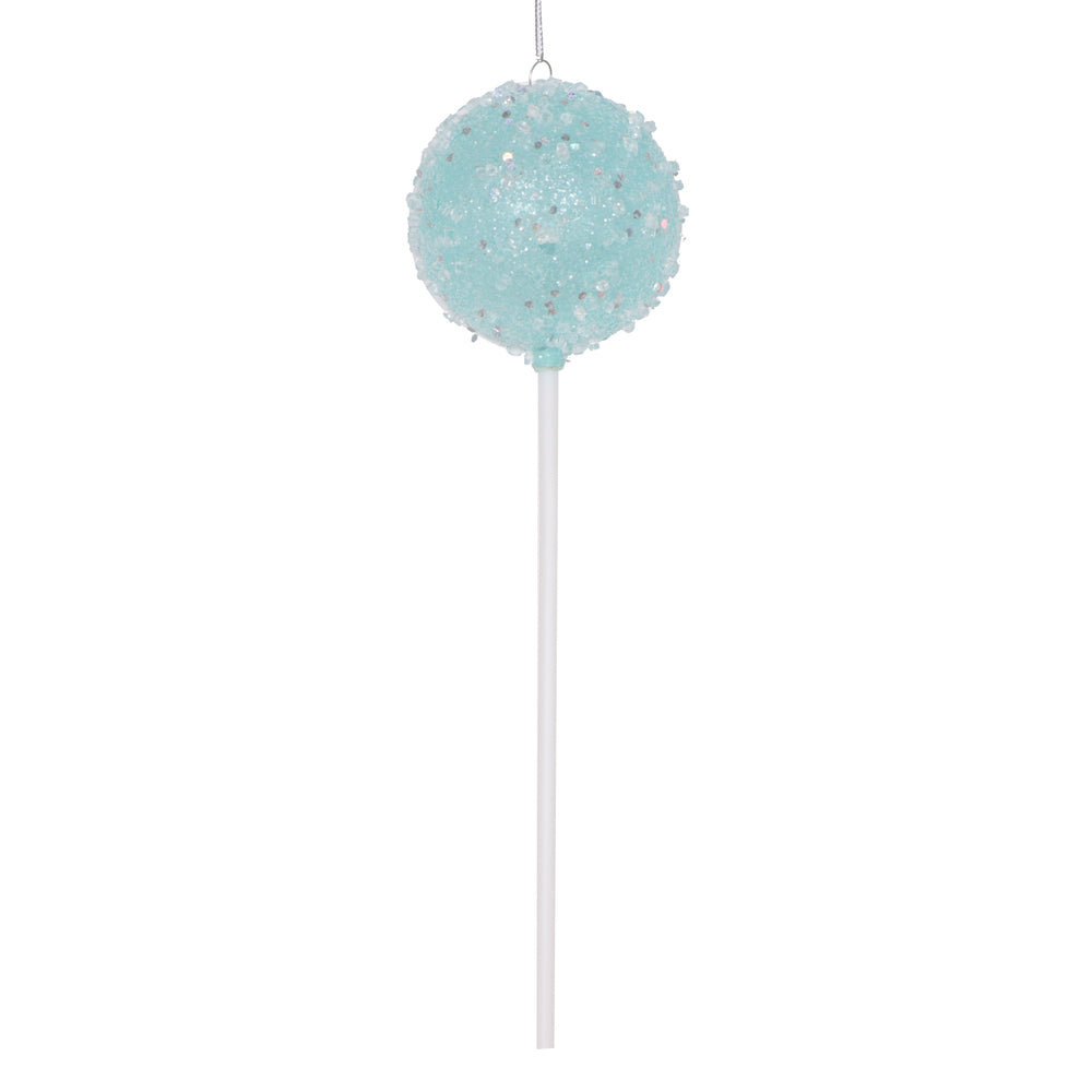 Vickerman 10" Blue Round Lollipop Ornament 3 per bag.