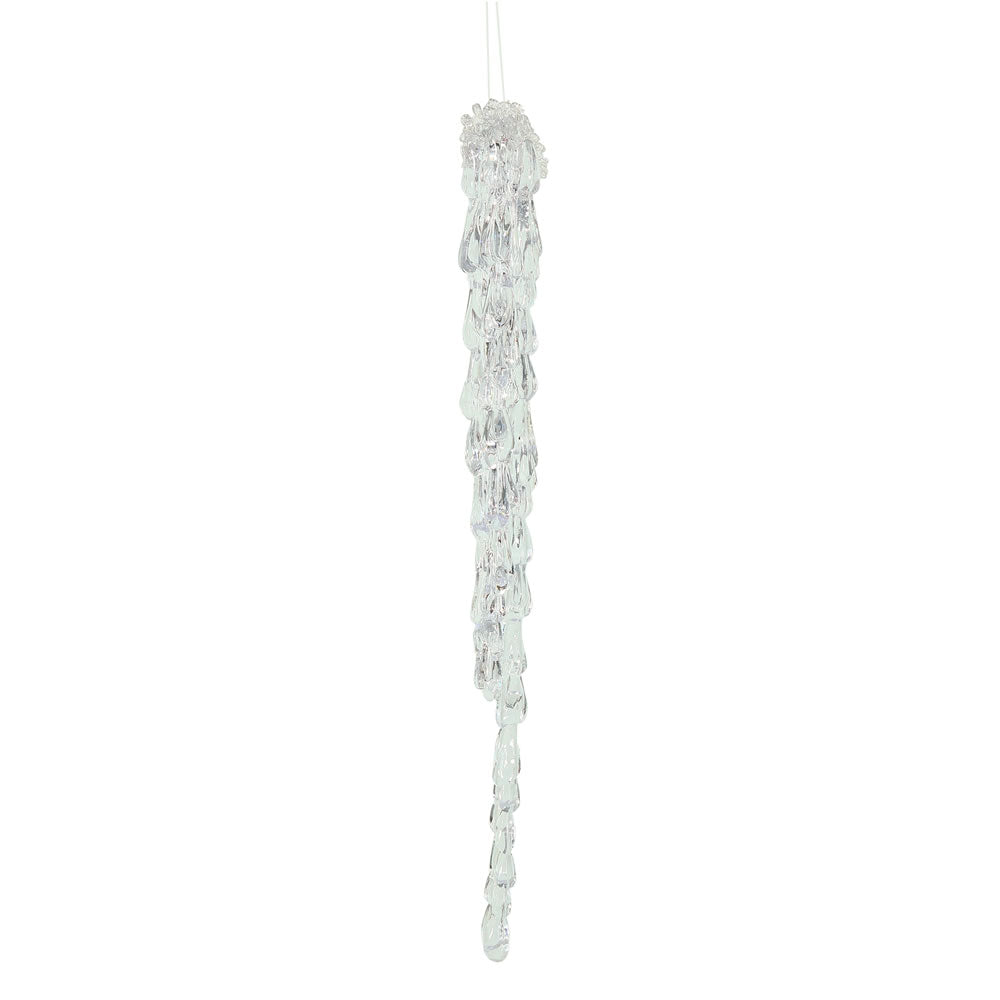 Vickerman 12" Clear Acrylic Icicle Christmas Ornament. 6 per box.