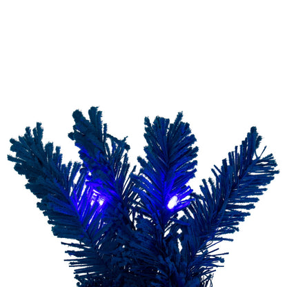 Vickerman 9' x 14" Flk Turquoise Fir Artificial Garland Dura-Lit® Turquoise LED Mini Lights.