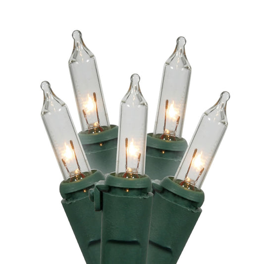 Vickerman 50 Clear Mini Light on Green Wire 23' Christmas Light Strand