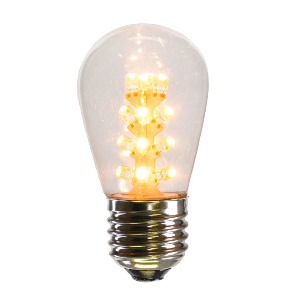 Vickerman S14 Warm White LED Transparent E26 Medium Nickel Base Bulb 5 per pack.