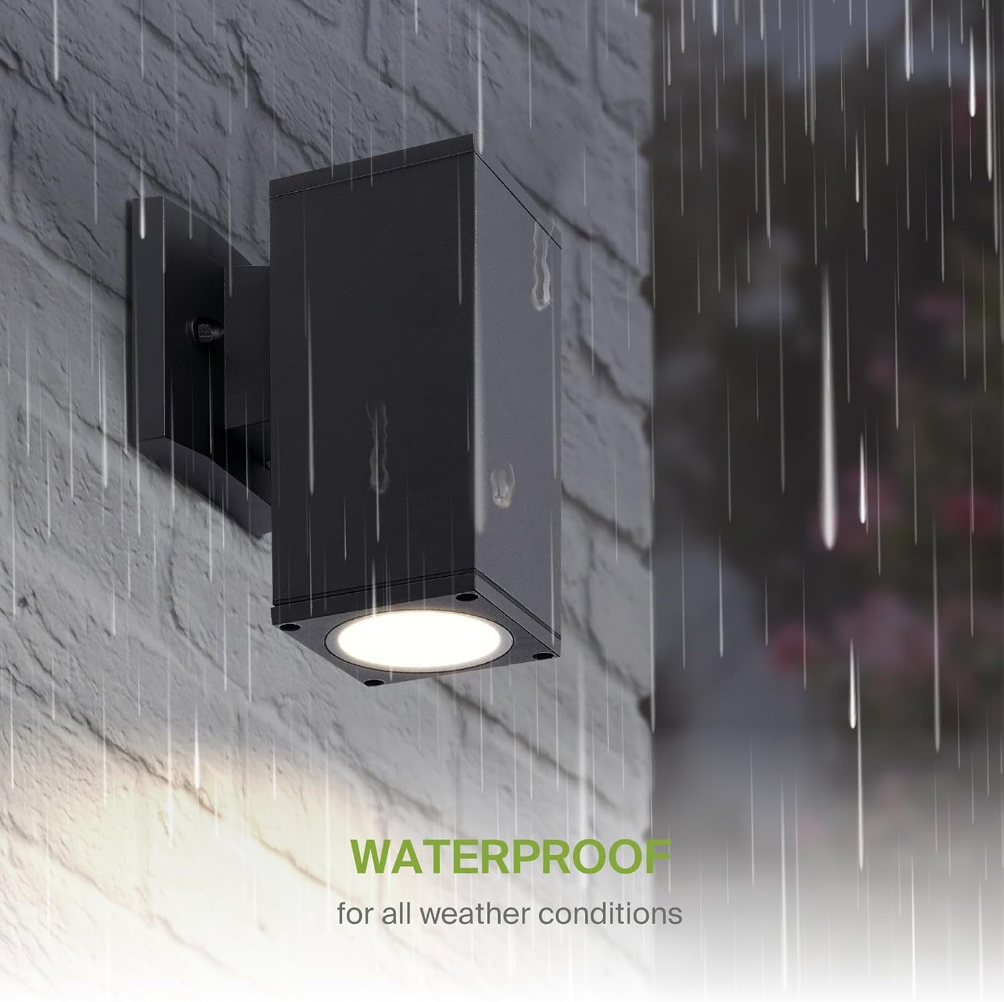 ASD Lighting LED Outdoor Wall Cylinder Square Up or Down 9W 120V 3000/4000/5000K with Photocell Black ETL