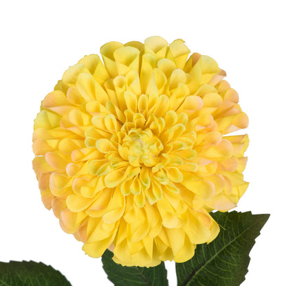 Vickerman 24" Artificial Yellow Zinnia Stem Set of 3