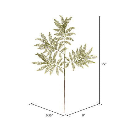 Vickerman 22" Lime Glitter Sumac Artificial Christmas Spray. Includes 6 sprays per pack.