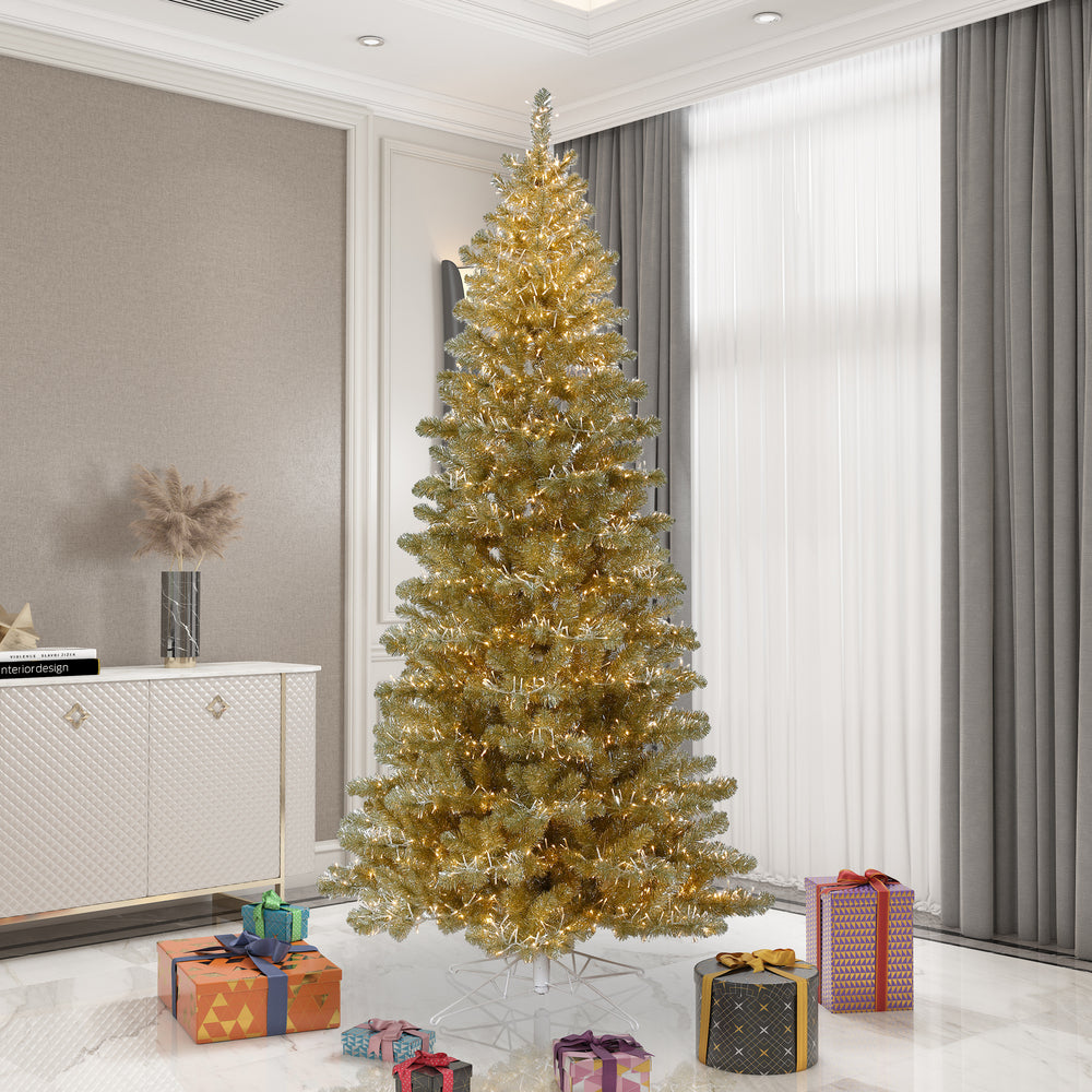 Vickerman 9' x 53" Champagne Artificial Christmas Tree Warm White 8 function 3MM LED Lights