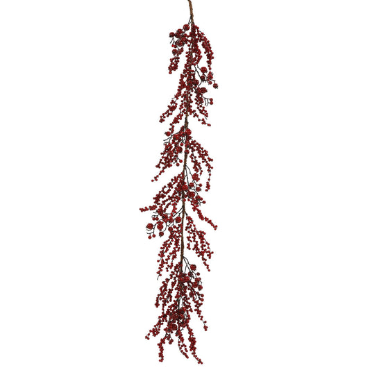 Vickerman 60" Mixed Red Gooseberry Berry Artificial Christmas Garland Unlit