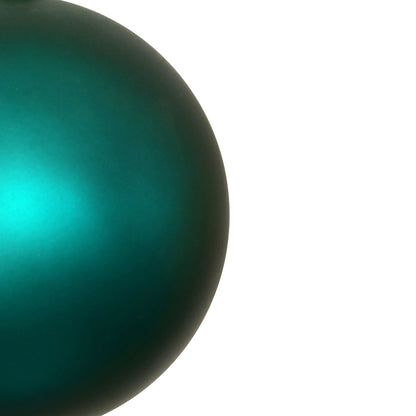 Vickerman 4" Dark Teal Matte Ball Ornament 6 per Bag