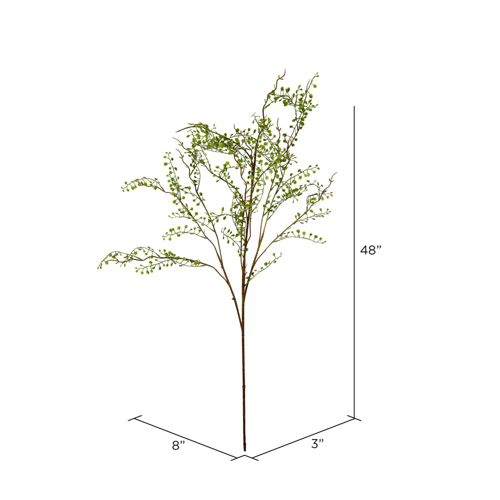 Vickerman 48'' Artificial Green Leaves Spray. Includes 2 sprays per pack.