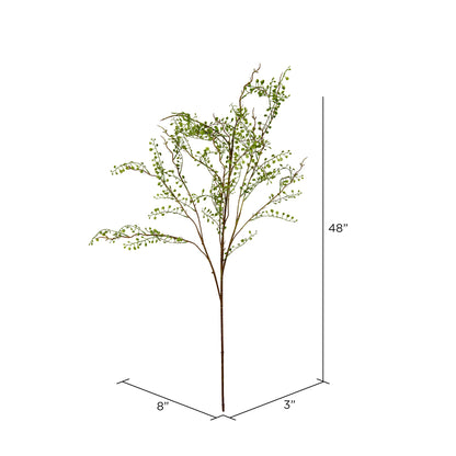 Vickerman 48'' Artificial Green Leaves Spray. Includes 2 sprays per pack.