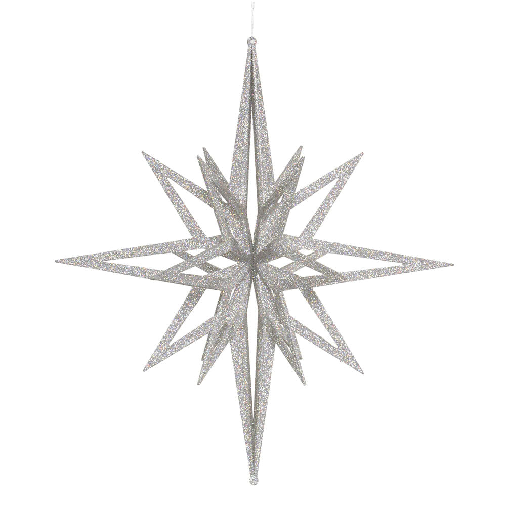 Vickerman 24" Silver Iridescent Star Christmas Ornament