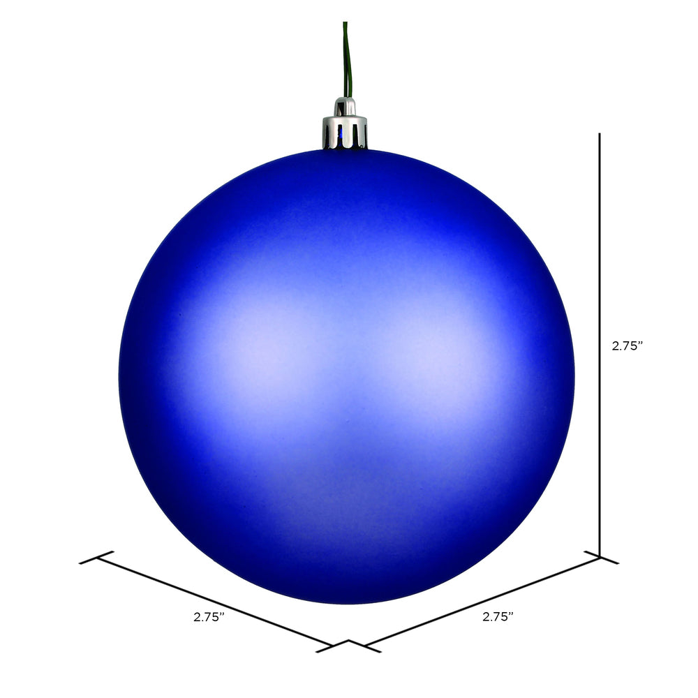 Vickerman 2.75" Periwinkle Matte Ball Ornament 12 per Bag