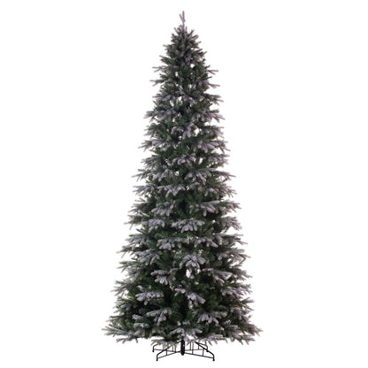 Vickerman 7.5' x 44" Frosted Douglas Fir Artificial Slim Unlit Christmas Tree.