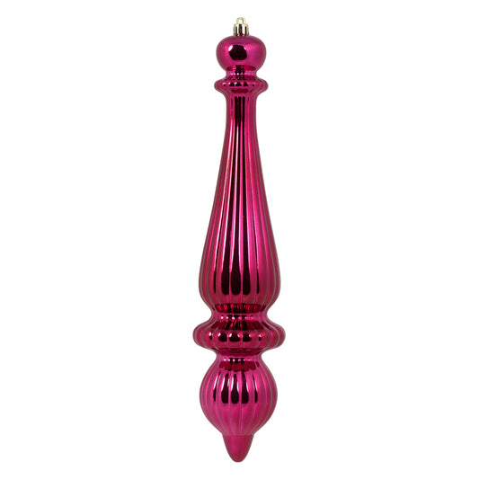 Vickerman 14" Berry Red Shiny Finial Drop UV