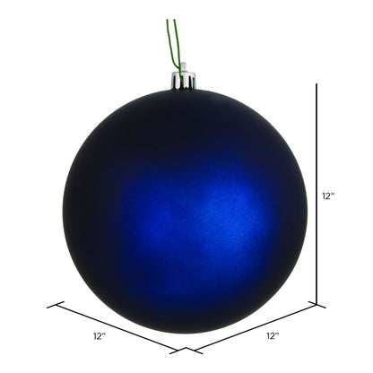 Vickerman 12" Midnight Blue Matte Ball Ornament
