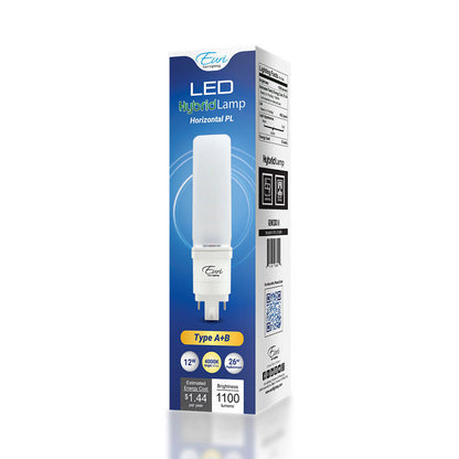 Euri Lighting EPL-2140H Commercial LED 26-Watt Equivalent Horizontal PL Lamp G24Q 4-Pin Hybrid Type A+B - 4000K