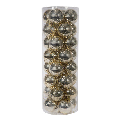 Vickerman 3" Champagne Shiny Ball Ornament 32 per Box