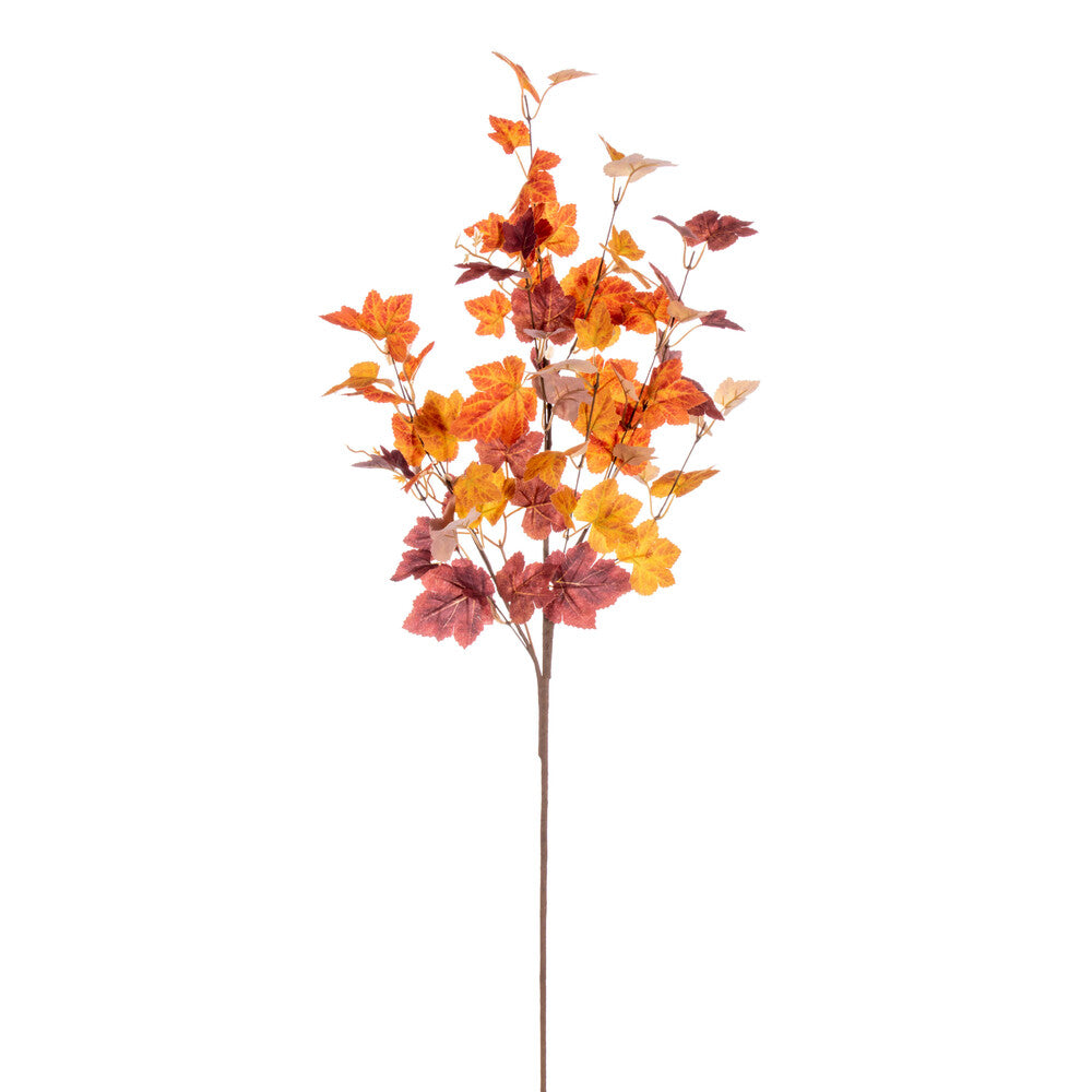 Vickerman 34" Artificial Orange Fall Maple Leaf Spray 2 per bag.