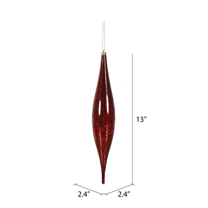 Vickerman 13" Burgundy Mercury Rain Drop Christmas Ornament Pack of 2