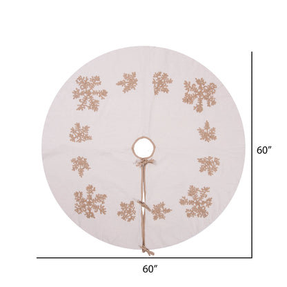 Vickerman Decorative 60" Falling Flakes Collection Christmas Tree Skirt