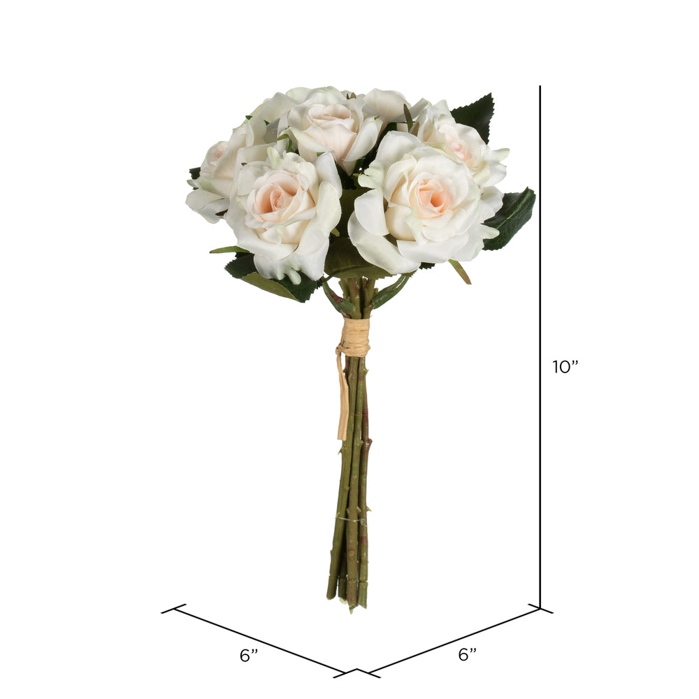 Vickerman 10" Artificial Cream Rose Bouquet Set of 3