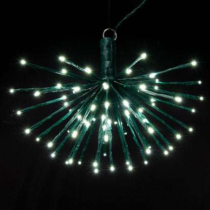 Vickerman 80Lt x 16" Green Starburst Pure White 5mm LED Lights.