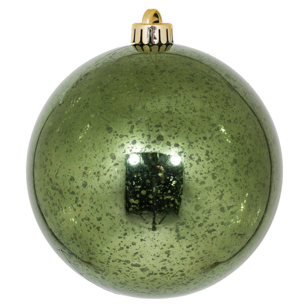 Vickerman 6" Moss Green Mercury Ball Ornament 4 per Bag.