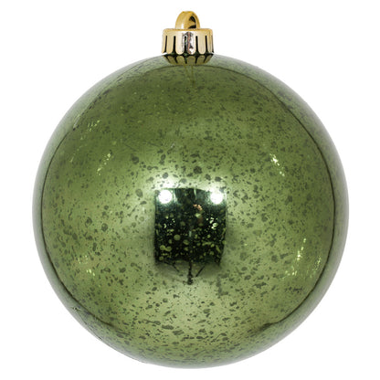 Vickerman 6" Moss Green Mercury Ball Ornament 4 per Bag.