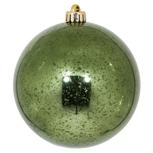 Vickerman 6" Moss Green Mercury Ball Ornament 4 per Bag.