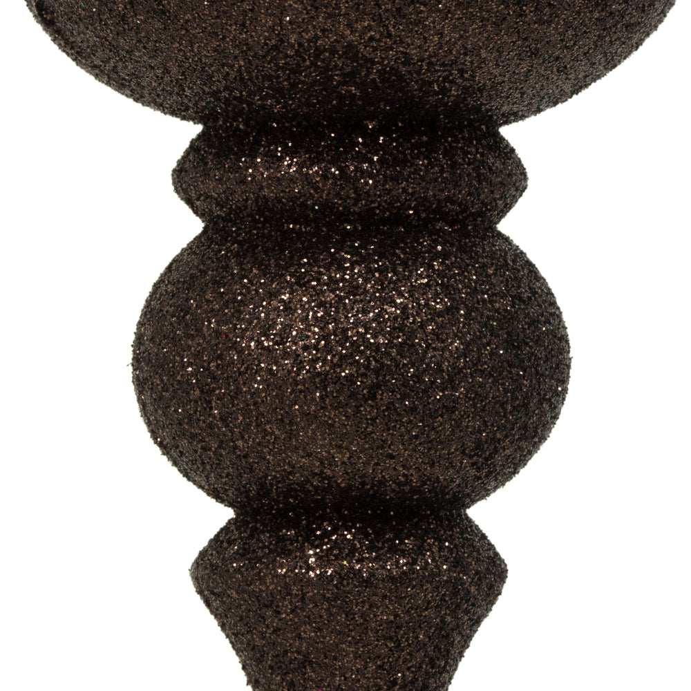 Vickerman 7" Chocolate 4-Finish Finial Ornament 8 per Box