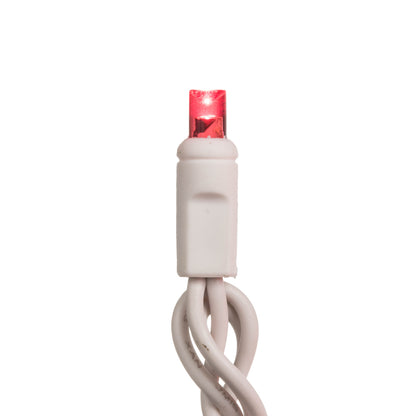 Vickerman 100 Magenta Wide Angle LED Single Mold Light on White Wire 34' Christmas Light Strand