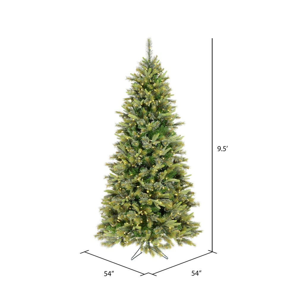 Vickerman 9.5' Cashmere Slim Artificial Christmas Tree Warm White Dura-Lit® LED Lights