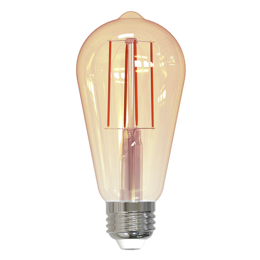 Bulbrite 5W LED 2200K ST18 Nostalgic Filament Bulb, E26 Medium Base